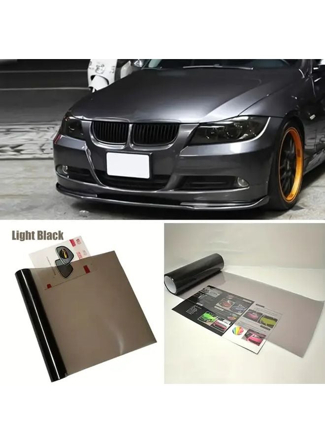 Deep Black Vinyl Film For Car Motorcycle Tail Lights 30cm X 100cm Easy Install - Image 1